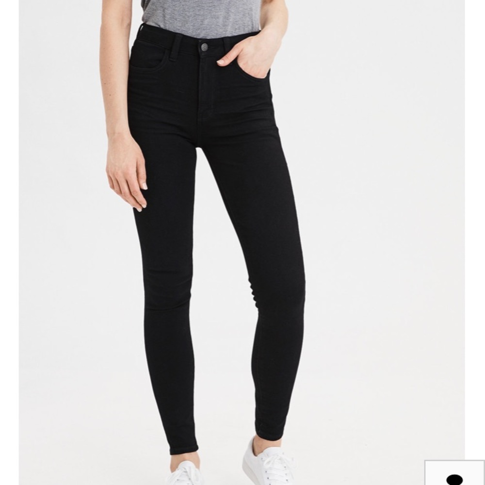 AE high rise jegging black EUC